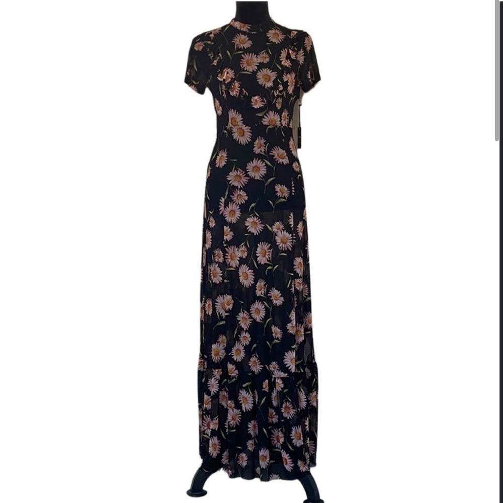 Forever 21 daisy sheer maxi dress